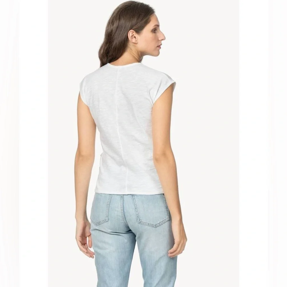 NWOT- Lilla P Faux Wrap White Tee-Size M - Picture 8 of 8